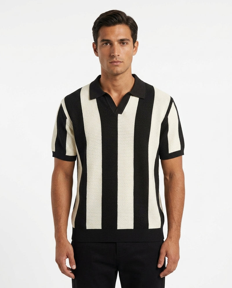Riviera Striped Knit Polo
