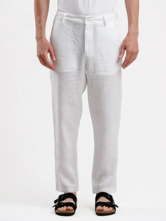 Pure Linen Trouser - White