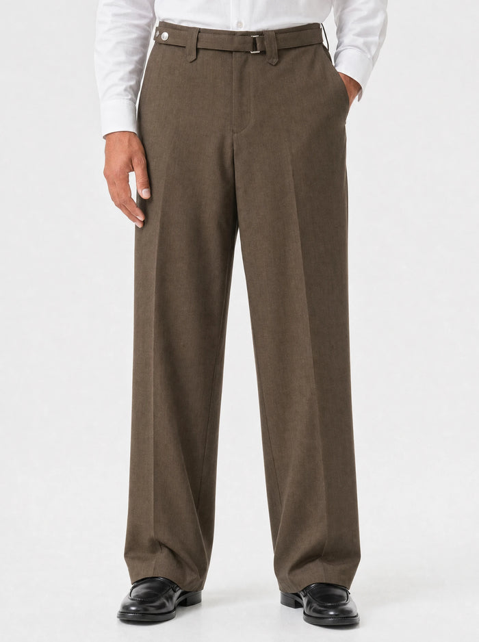 Wide-Leg Trousers, Brown