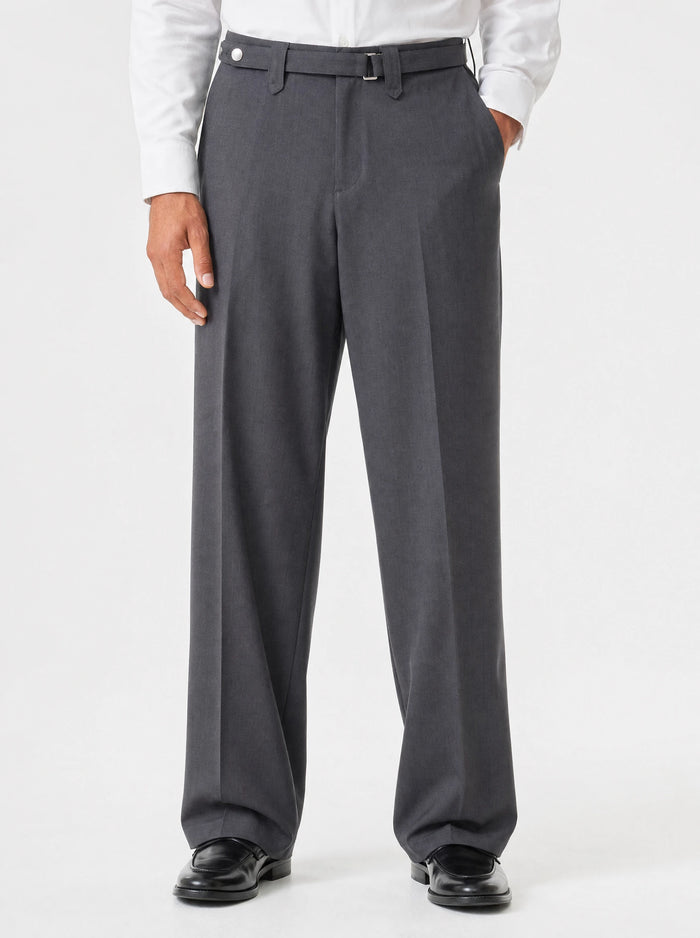 Wide-Leg Trousers, Grey
