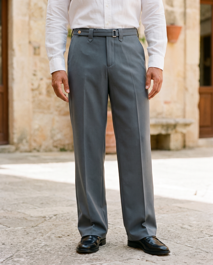 Wide-Leg Trousers, Grey