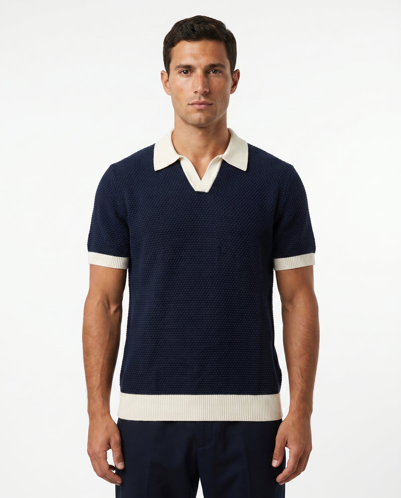 Marina Textured Knit Polo