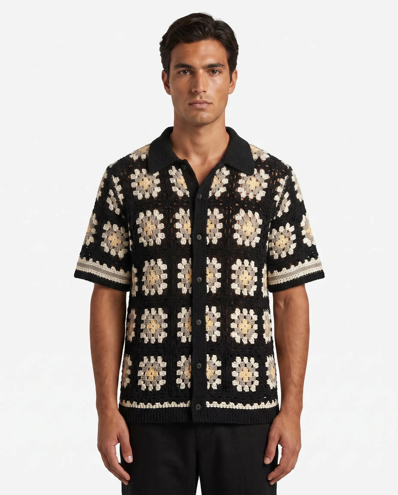 Ravello Granny-Square Crochet Shirt