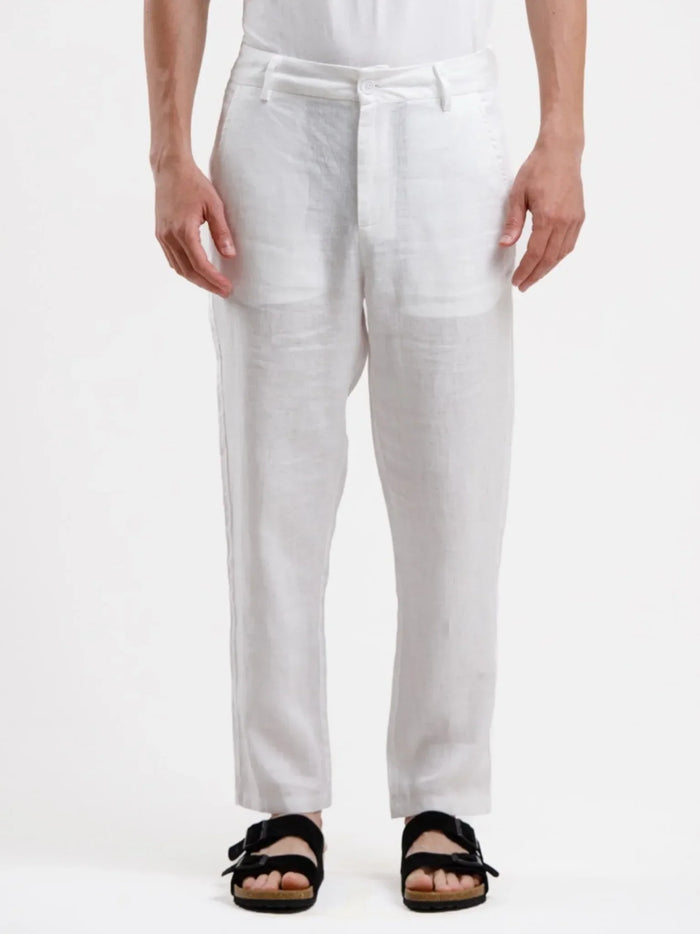 Linen Trousers, White