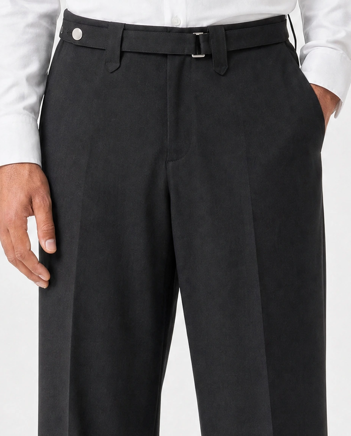 Wide-Leg Trousers, Charcoal