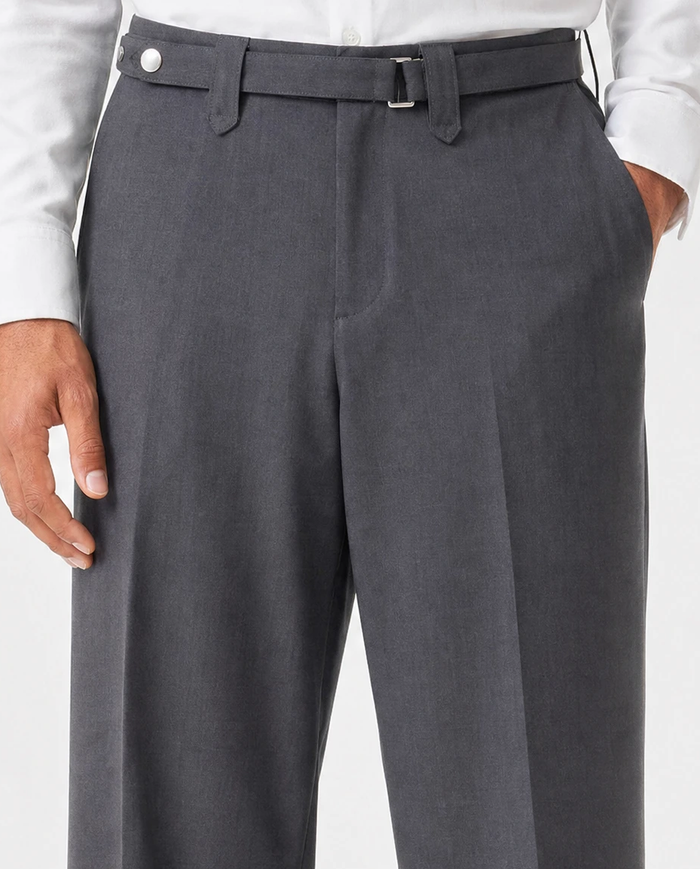 Wide-Leg Trousers, Grey