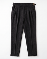 Venezia Pleated Velvet Gurkha Pants - Black view 7