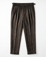 Venezia Pleated Velvet Gurkha Pants - Charcoal view 8