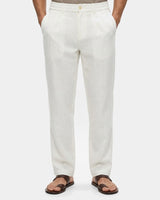 Procida Elastic-Waist Linen Trouser - White view 7