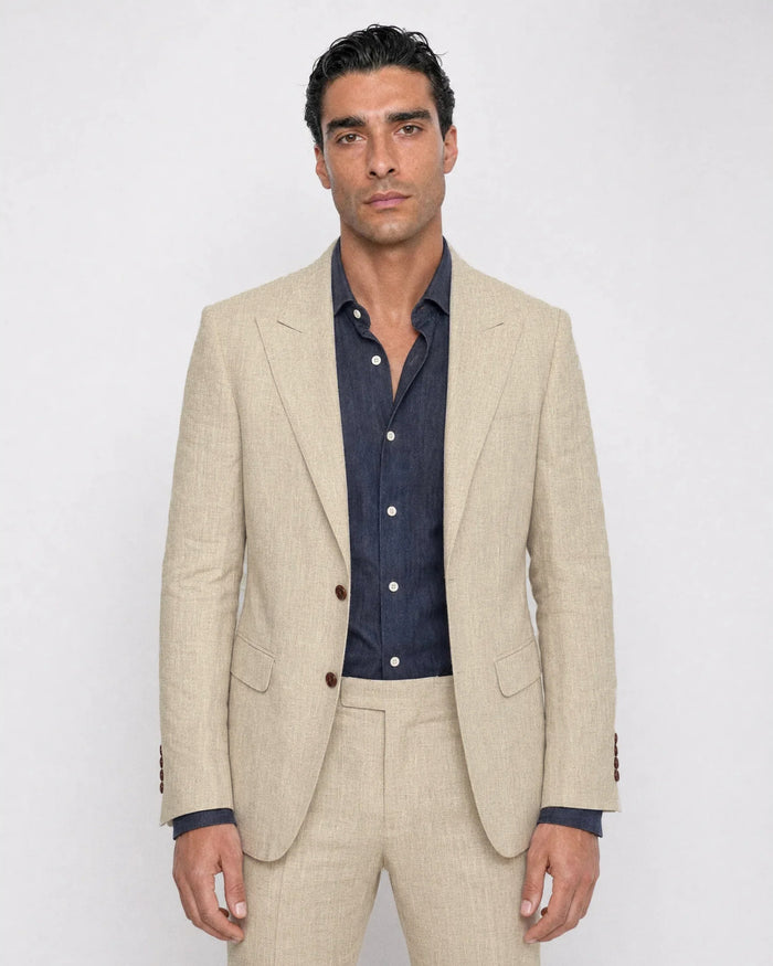 Linen Blazer, Sand