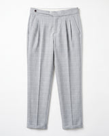 Capri Pleated Side-Tab Trouser - Light Silver Grey view 2