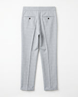 Capri Pleated Side-Tab Trouser - Light Silver Grey view 5