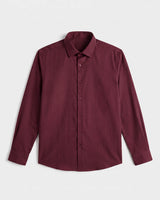 Fermo Non-Iron Stretch Long Sleeve Shirt - Maroon view 4