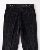 Venezia Pleated Velvet Gurkha Pants - Black view 8
