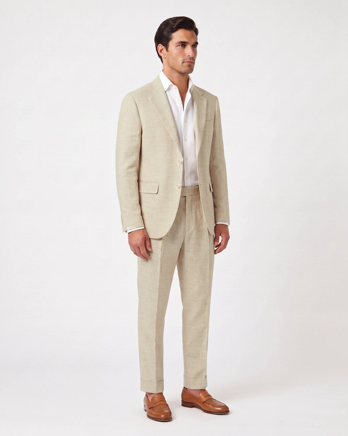 Linen Blazer, Sand
