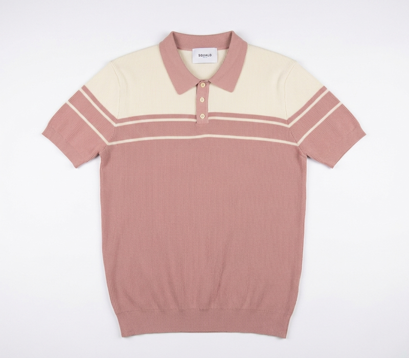 Rose Colorblock Knit Polo