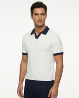 Contrast Collar Knit Polo - White view 2