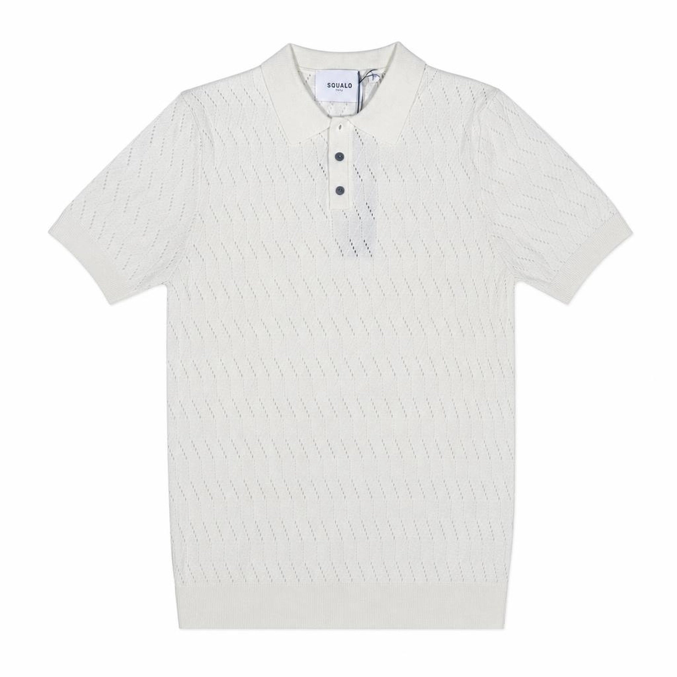 Open Collar Knit Polo