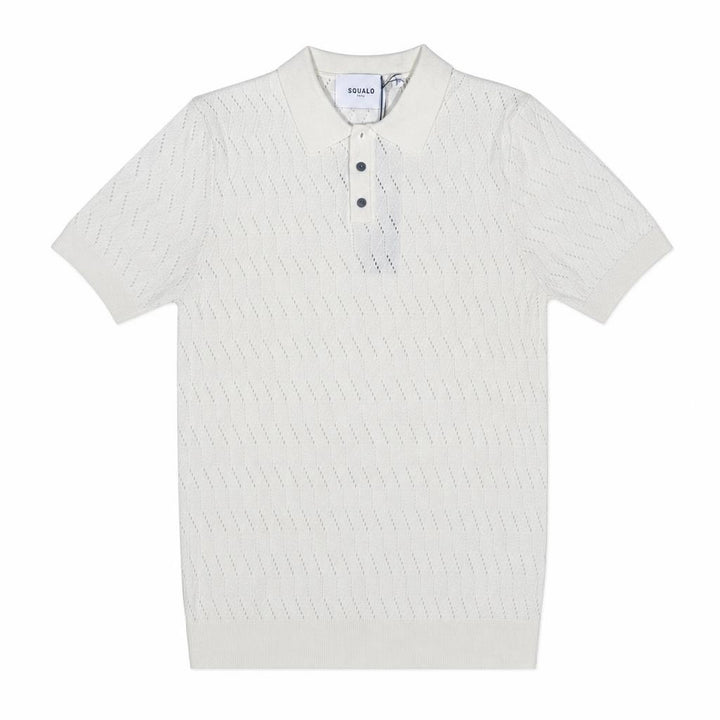 Open Collar Knit Polo