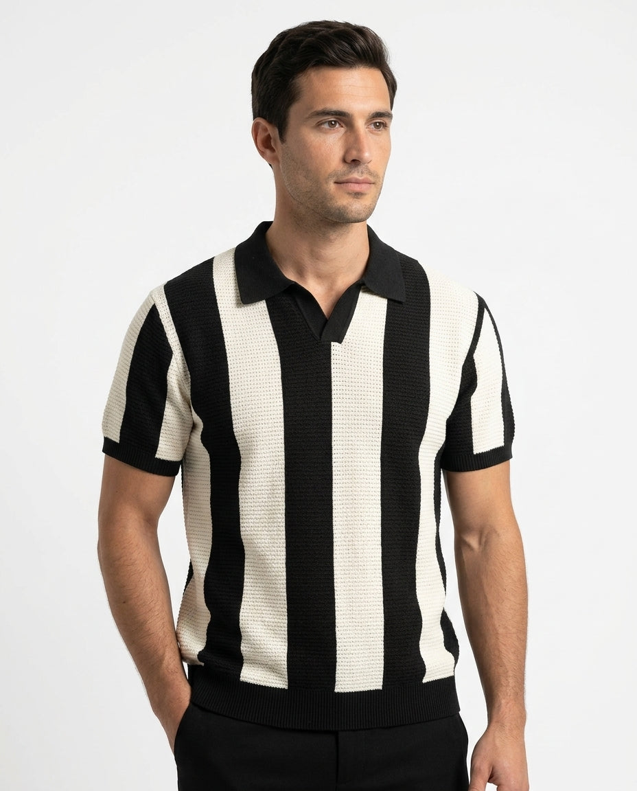 Riviera Striped Knit Polo