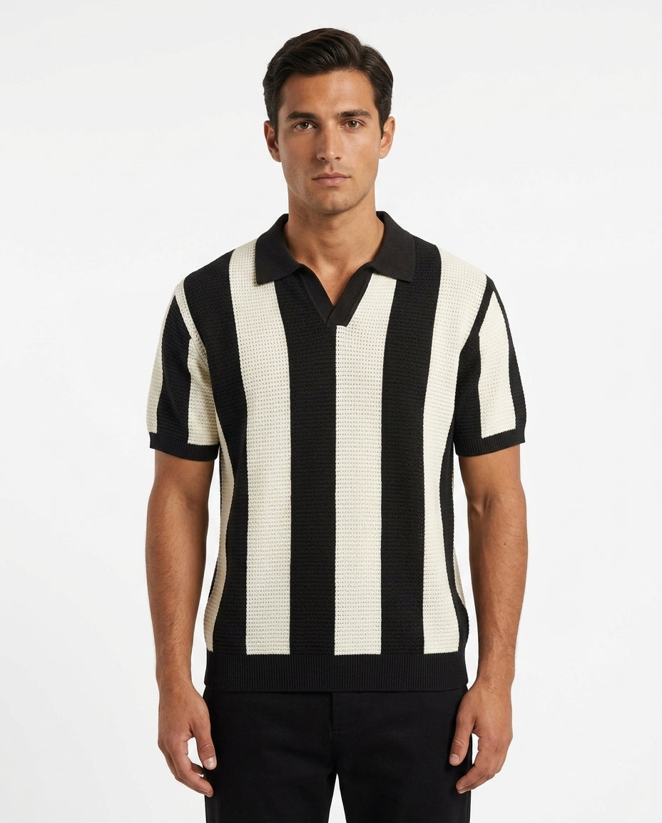 Riviera Striped Knit Polo