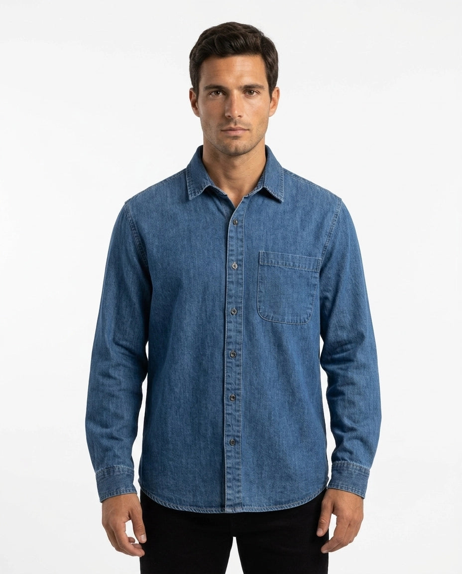 Denim Collar Shirt
