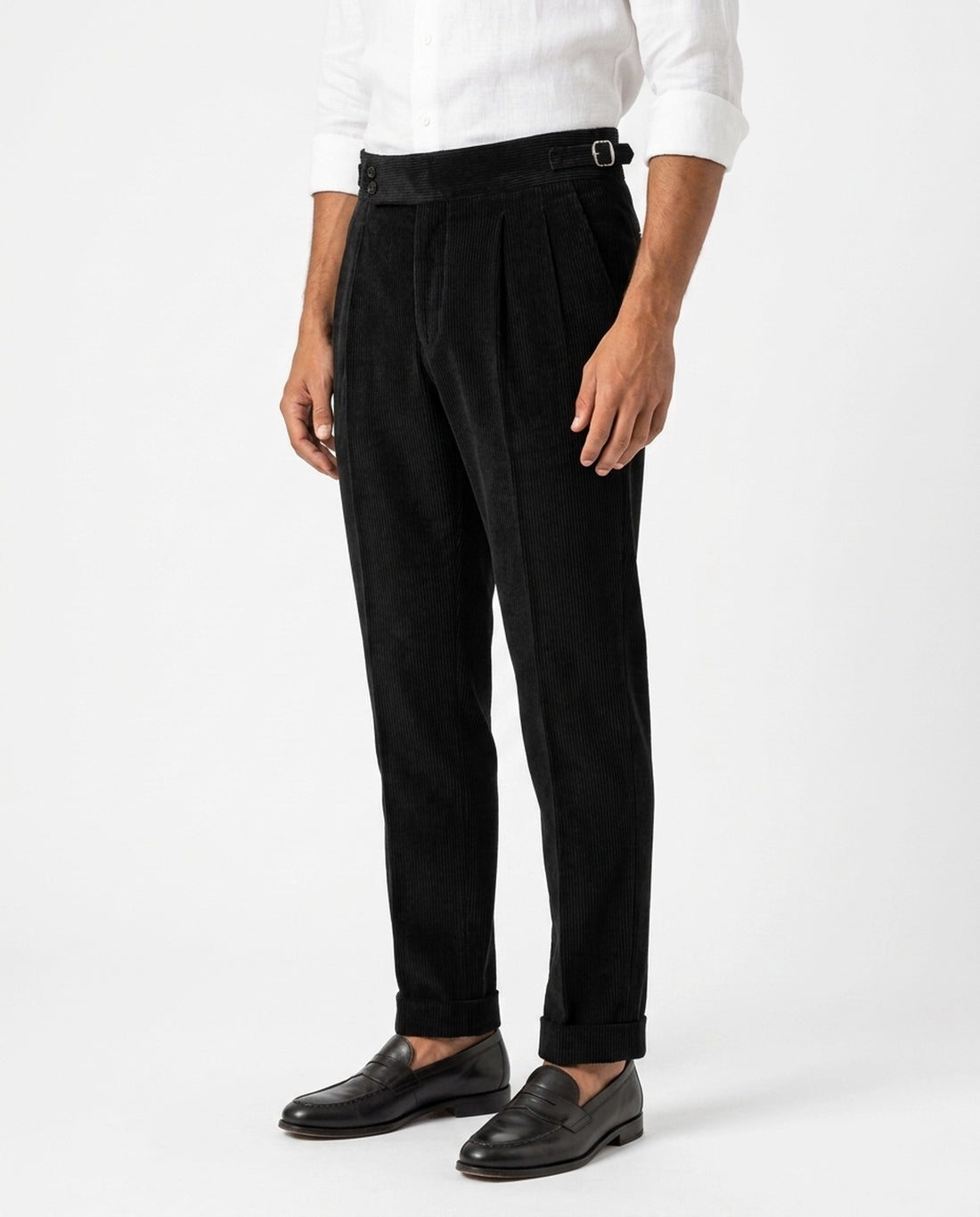 Corduroy Pleated Cuffed Trouser