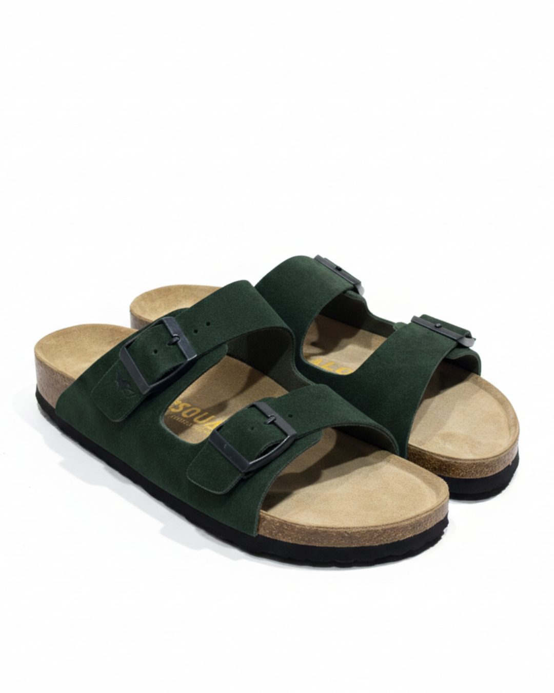 AMALFI SQUALO DOUBLE STRAP SUEDE LEATHER SANDAL 2.0 - GREEN