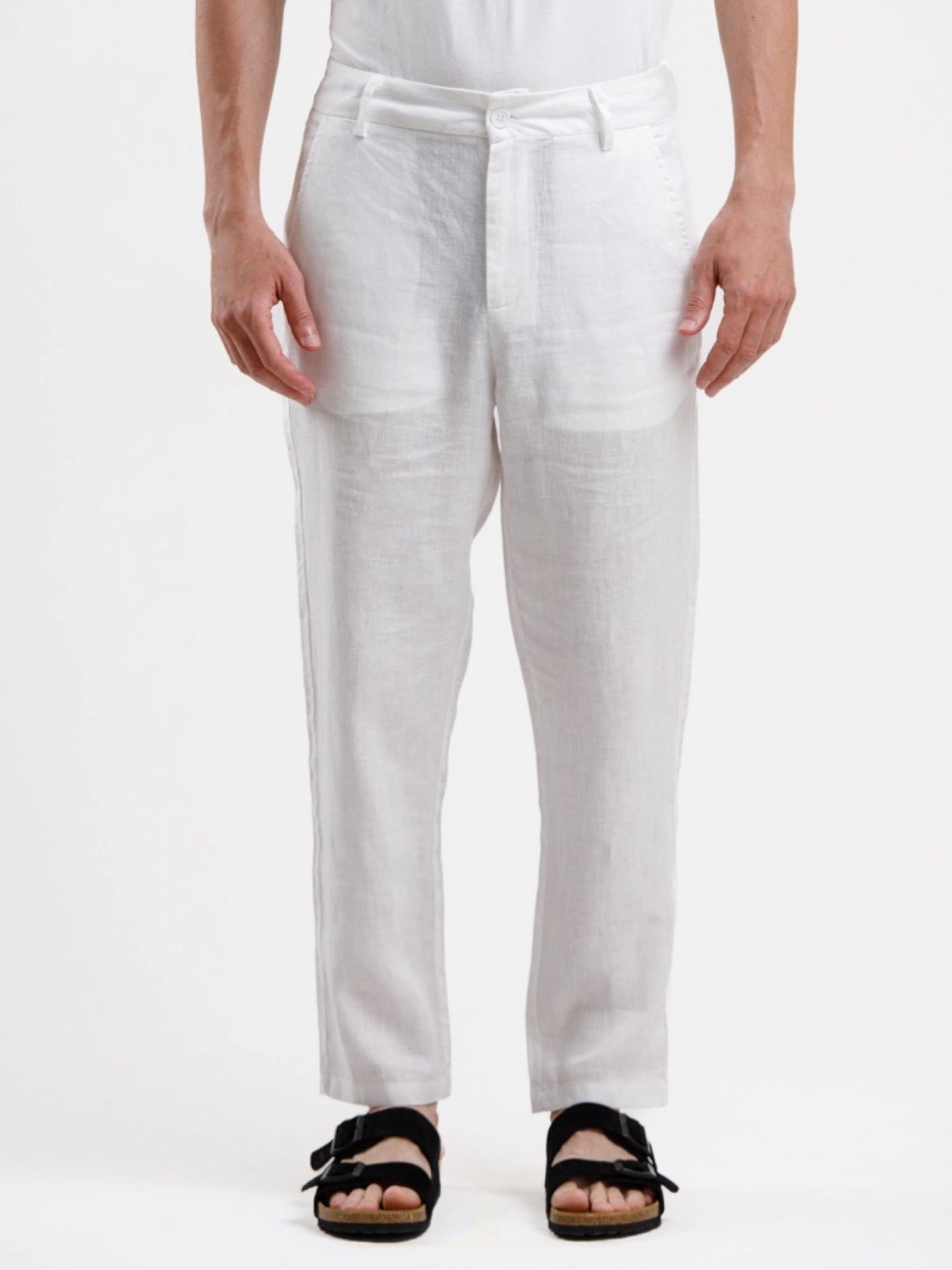 Pure Linen Trouser - White