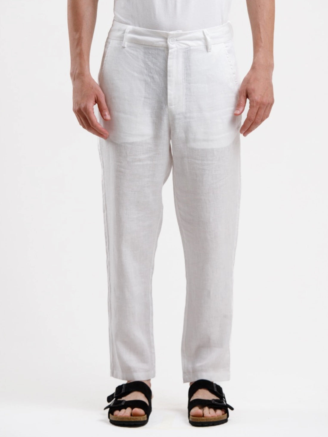Pure Linen Trouser - White