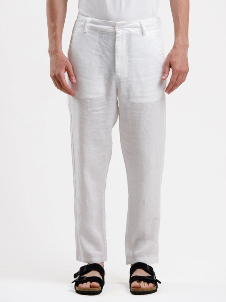 Pure Linen Trouser - White