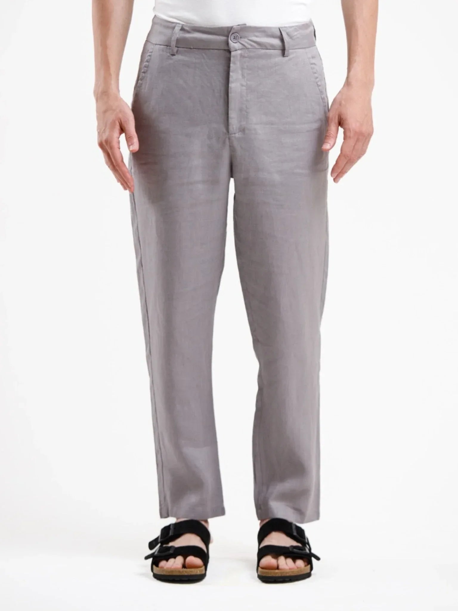 Linen Trouser - Grey