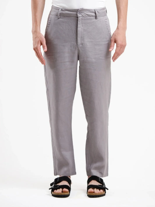 Pure Linen Trouser - Grey
