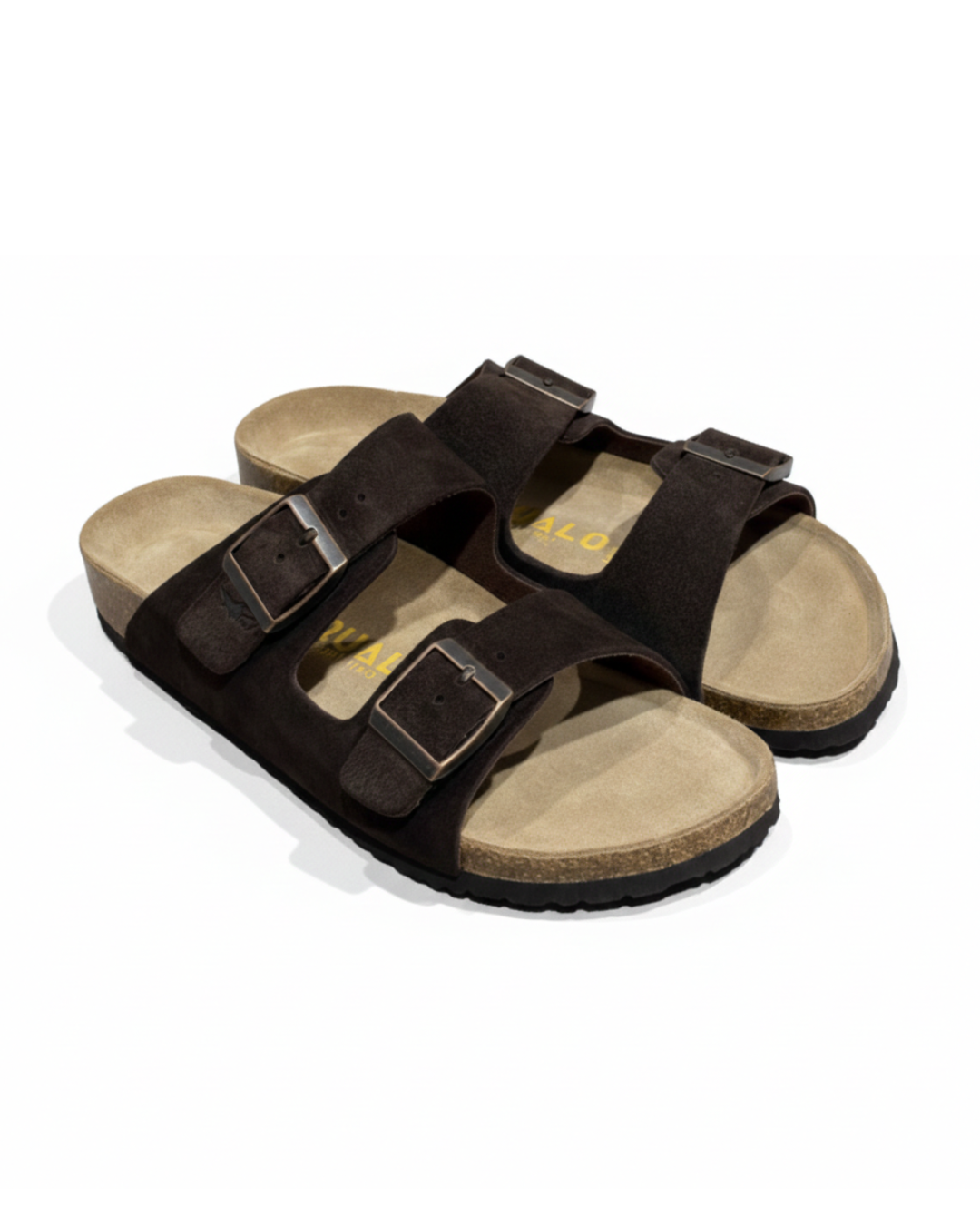 AMALFI SQUALO DOUBLE STRAP SUEDE LEATHER SANDAL 2.0 - BROWN
