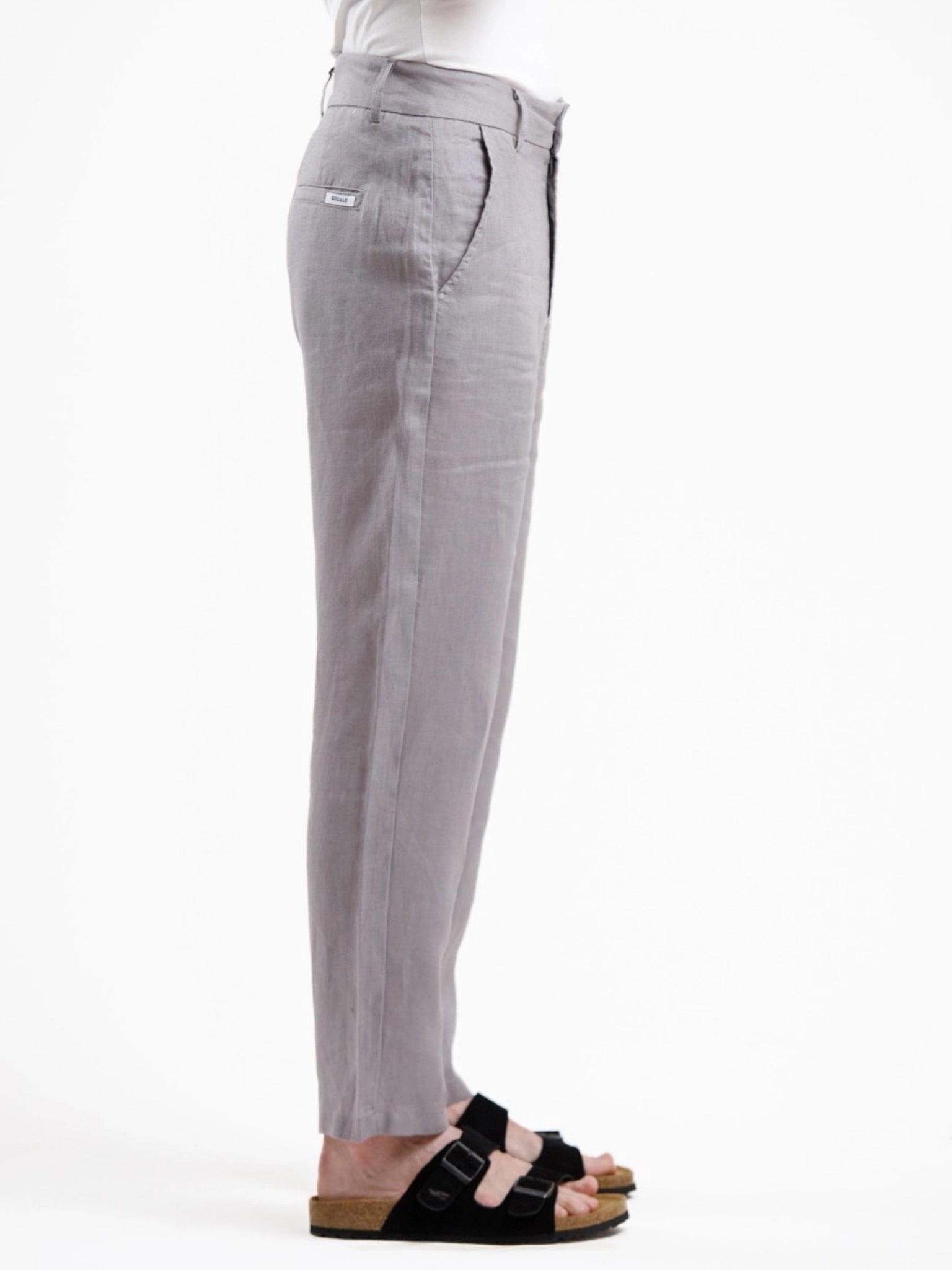 Pure Linen Trouser - Grey