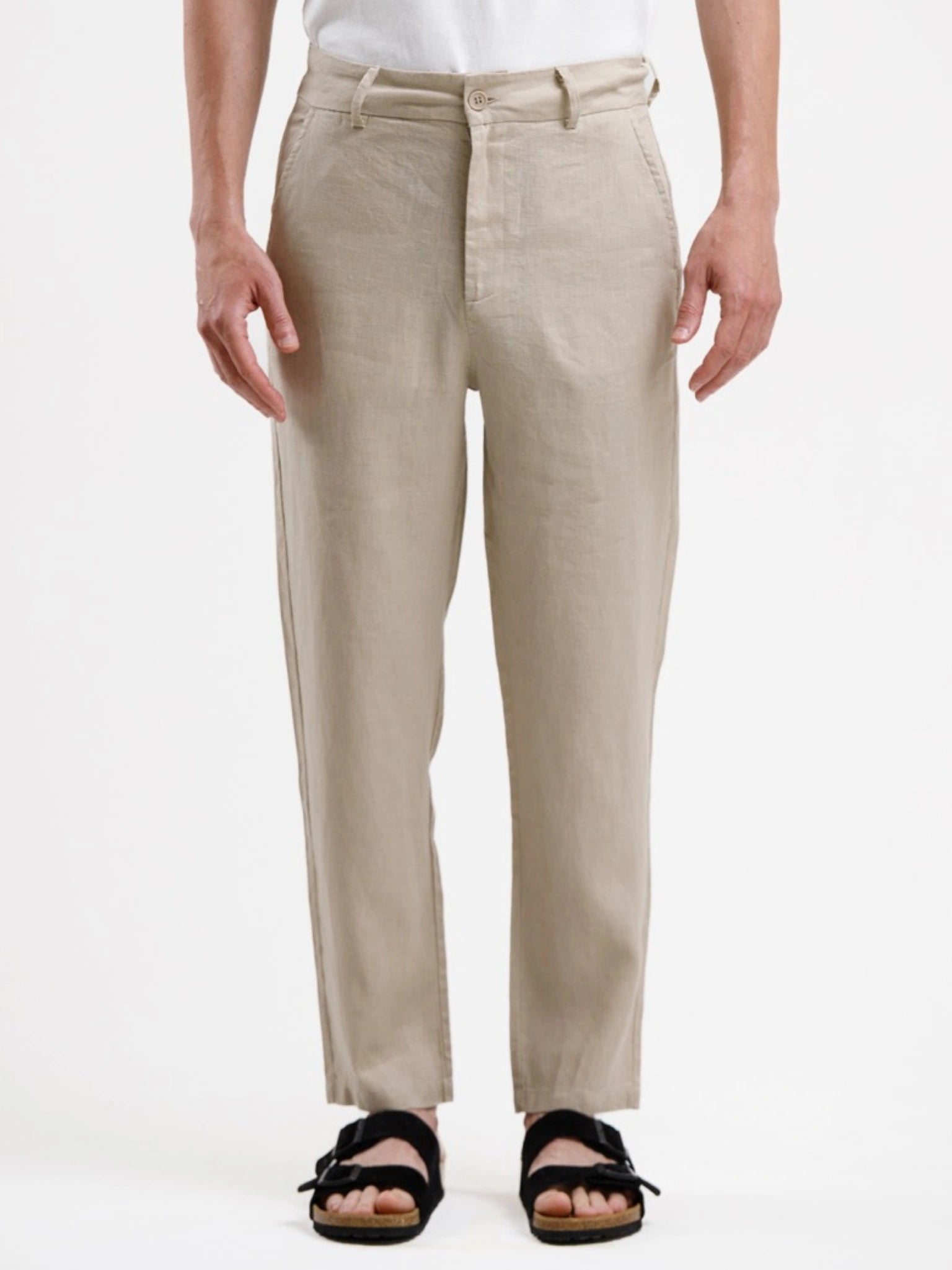 Pure Linen Trouser - Beige