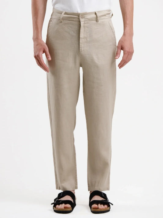Pure Linen Trouser - Beige