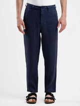 Linen Trouser - Navy view 1
