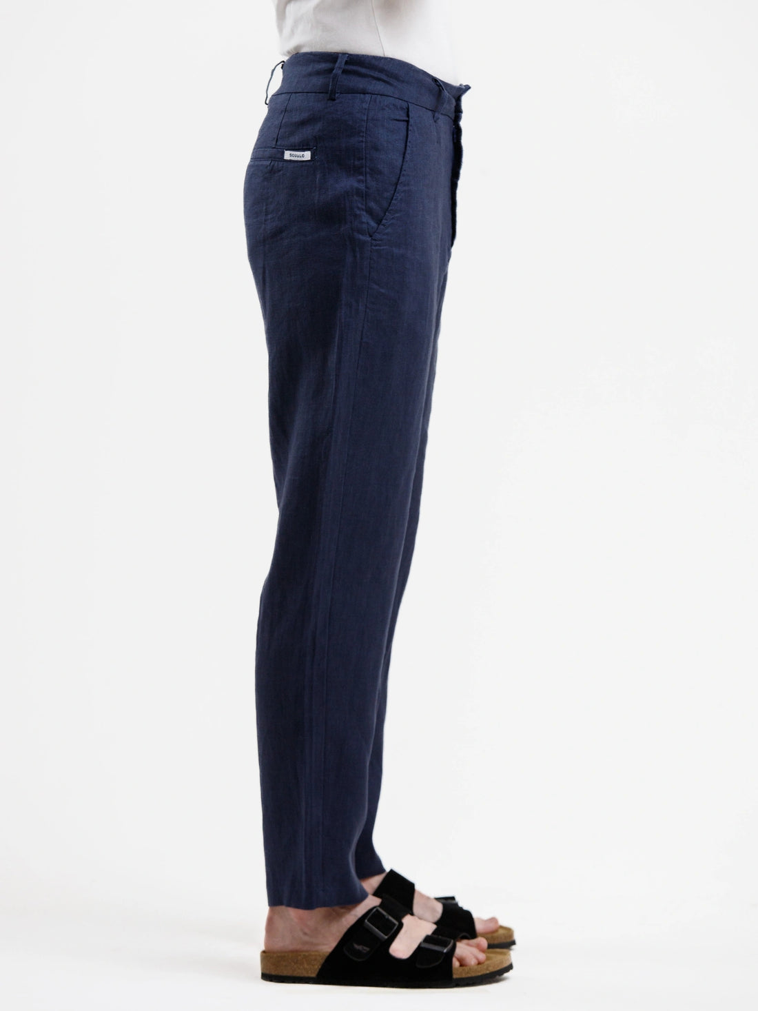 Pure Linen Trouser - Navy