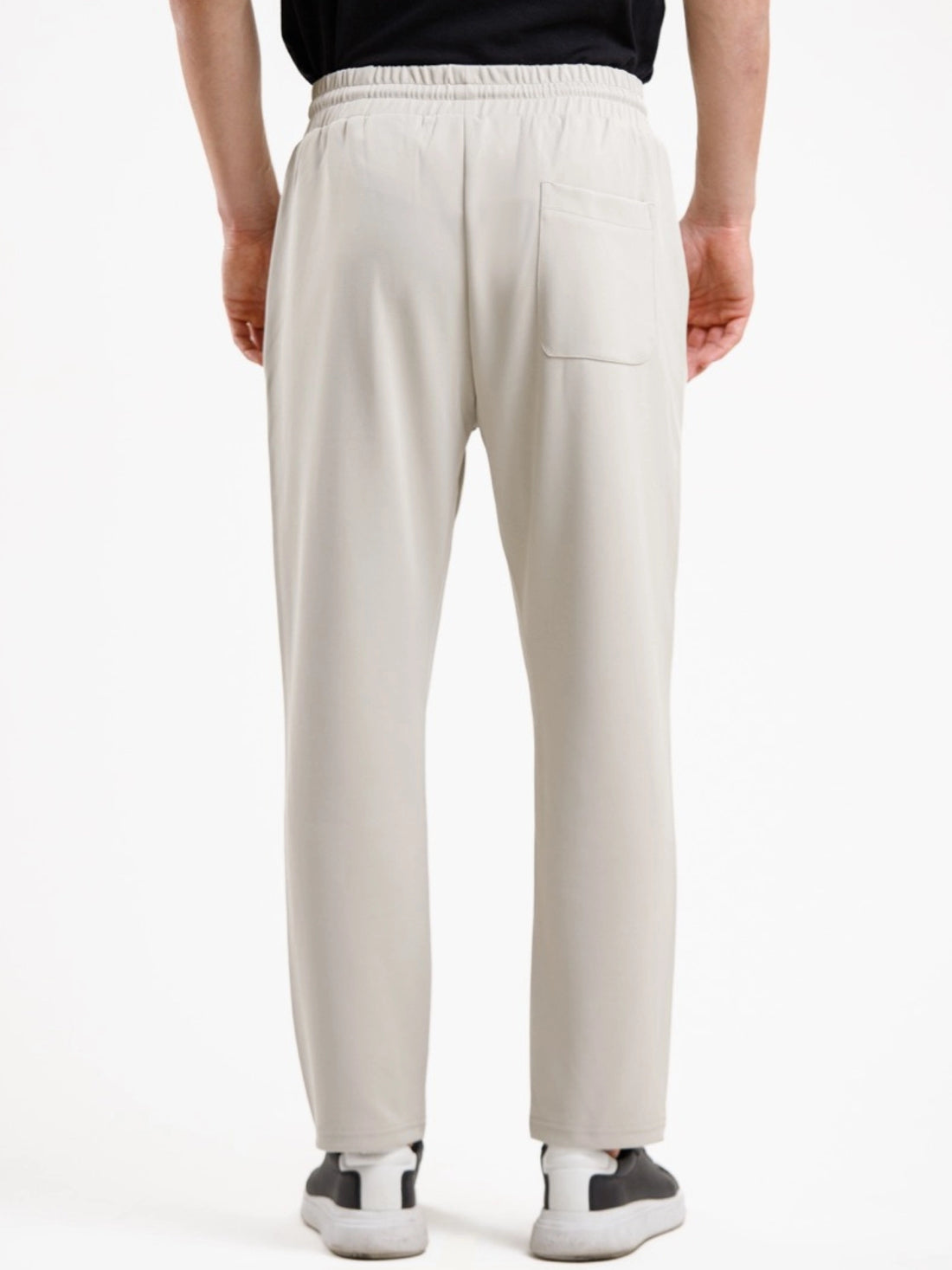 Tapered High Waist Stretch Trouser - Apricot