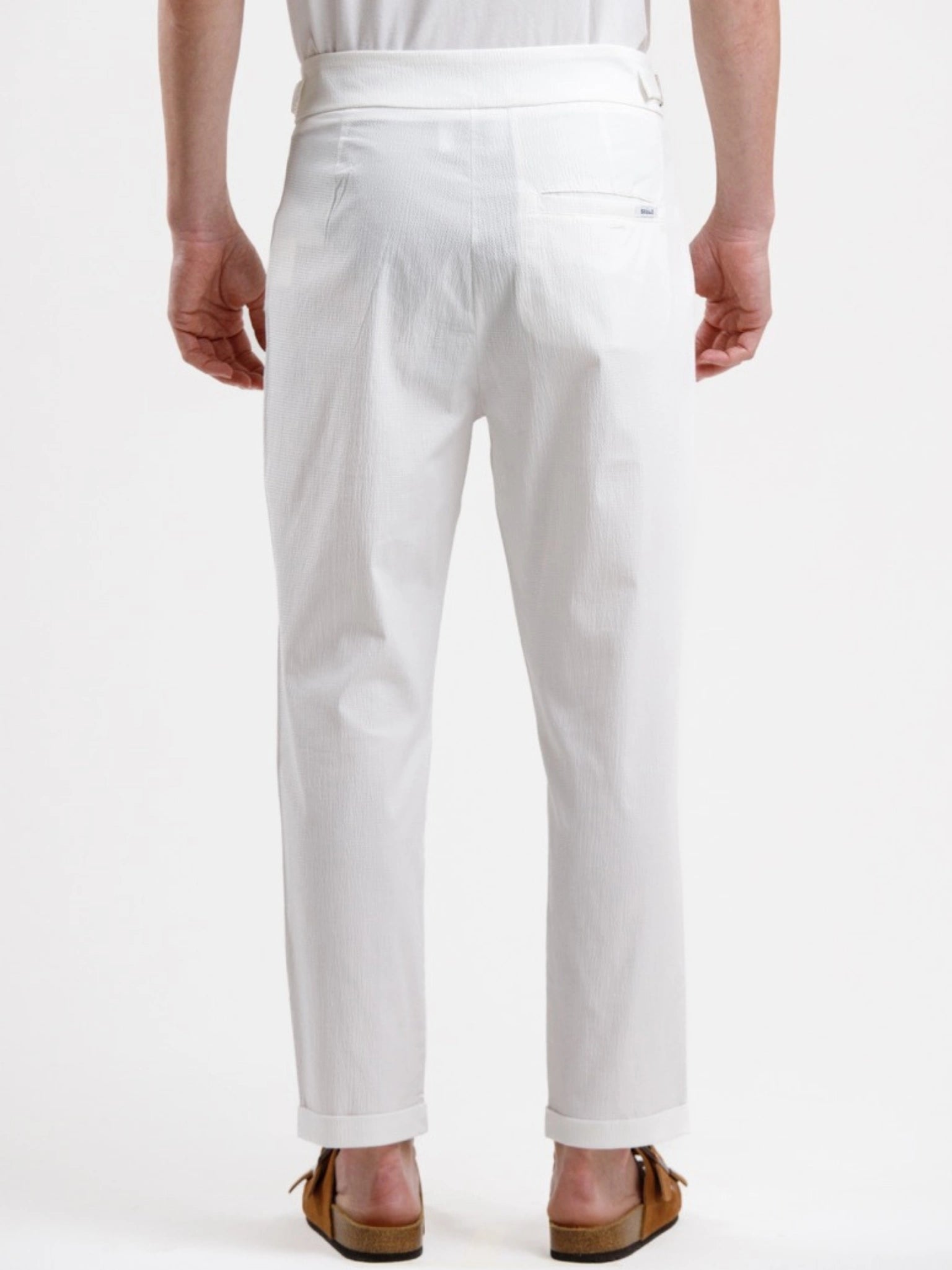 Seersucker Trouser - White