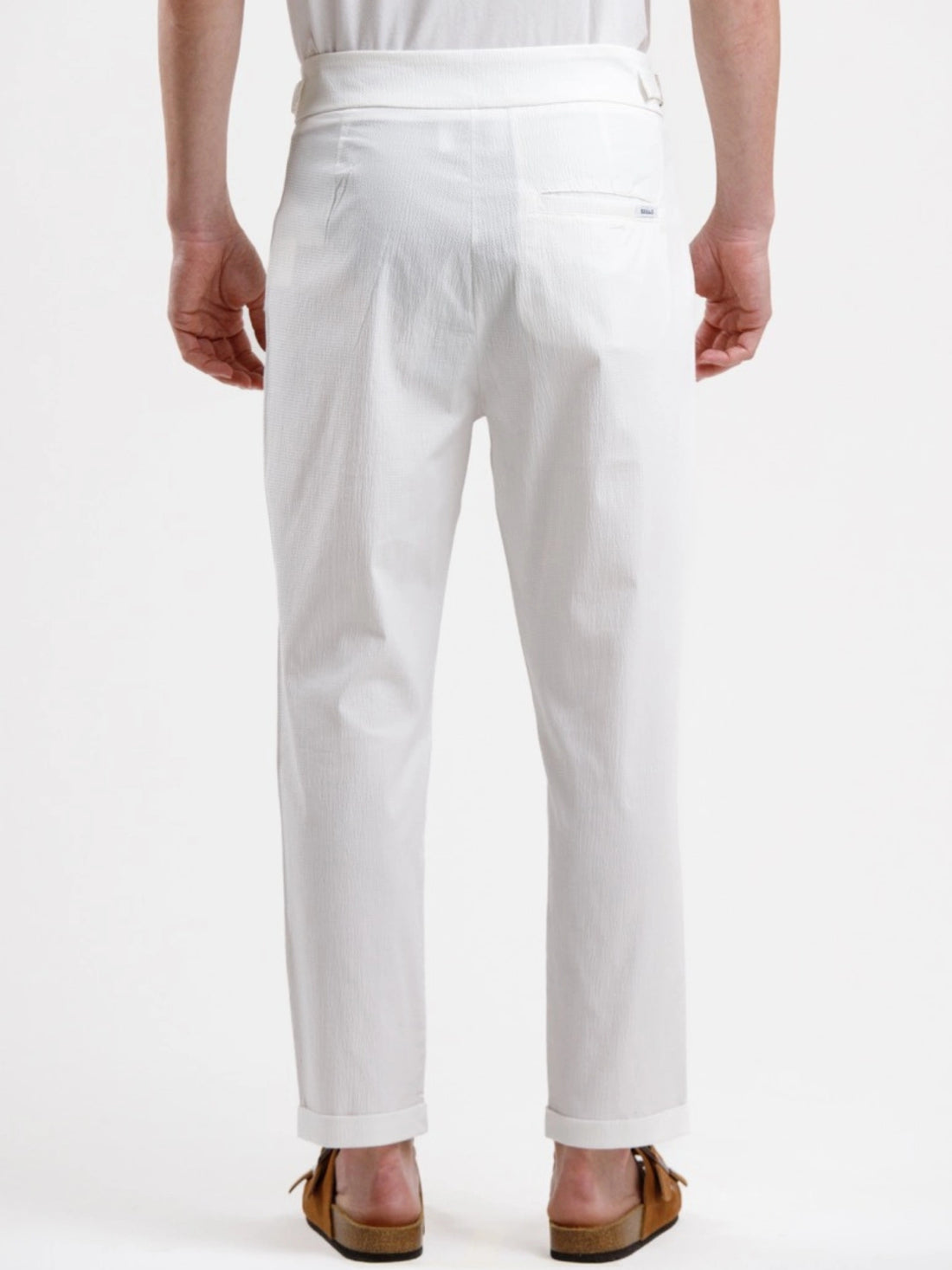 Seersucker Trouser - White