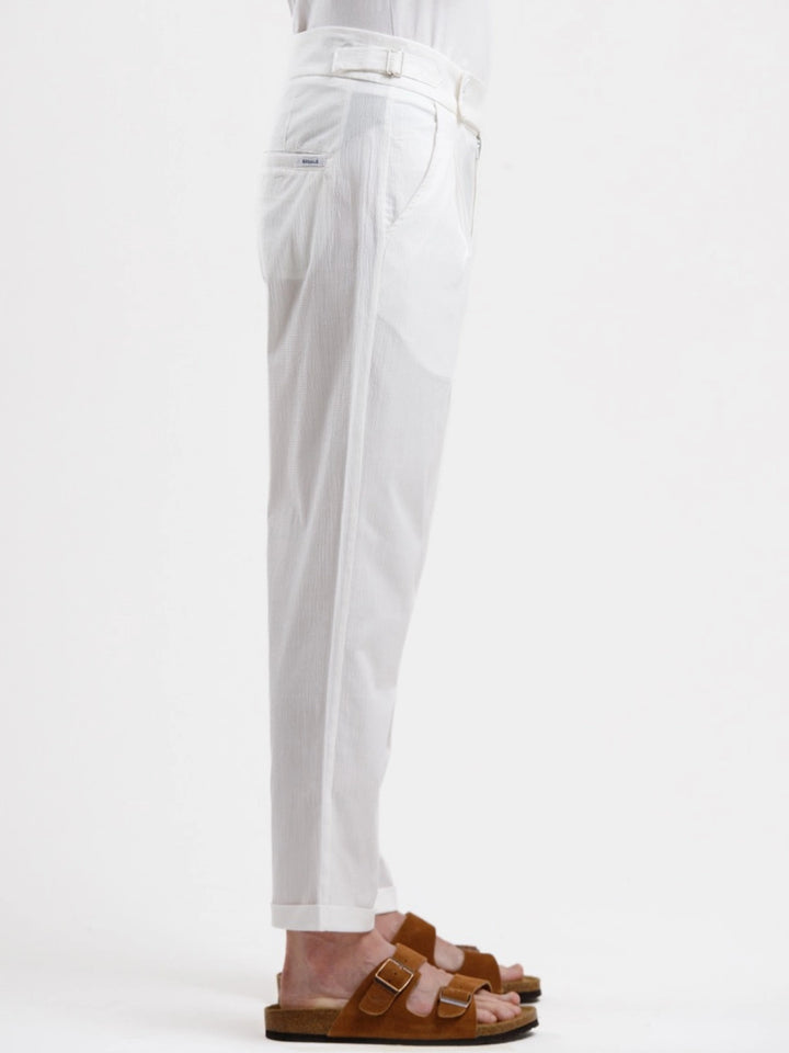 Seersucker Trouser - White