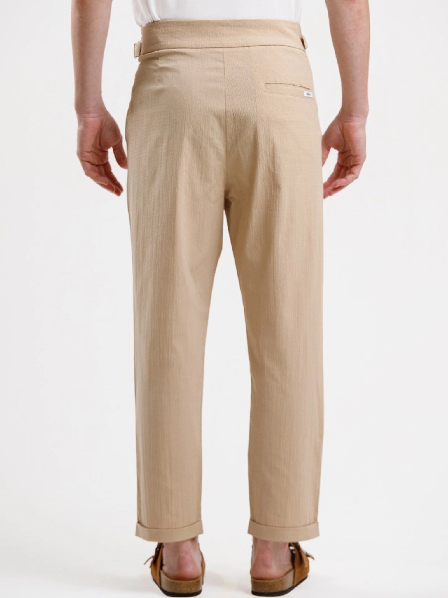 Seersucker Trouser - Khaki