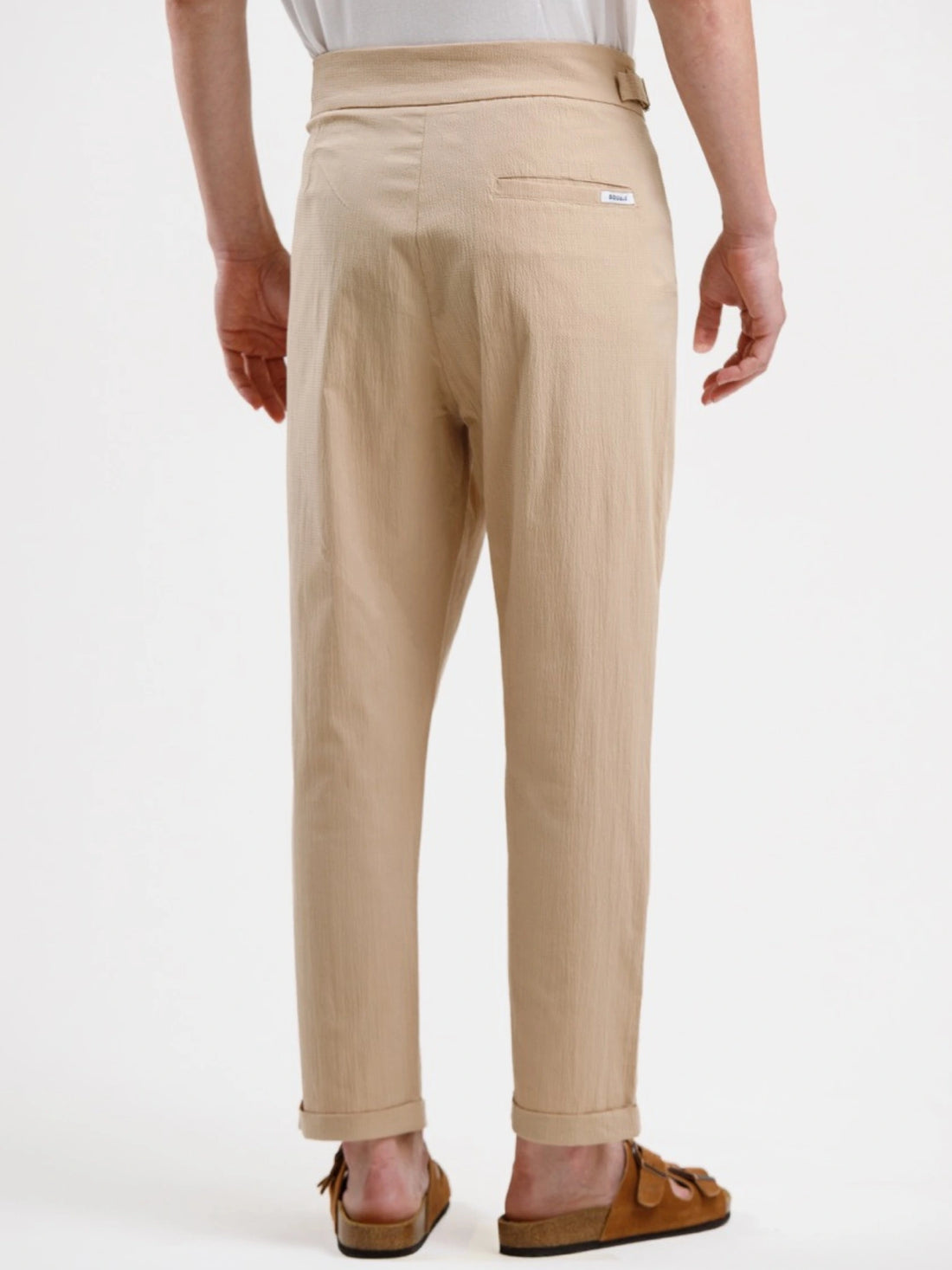 Seersucker Trouser - Khaki