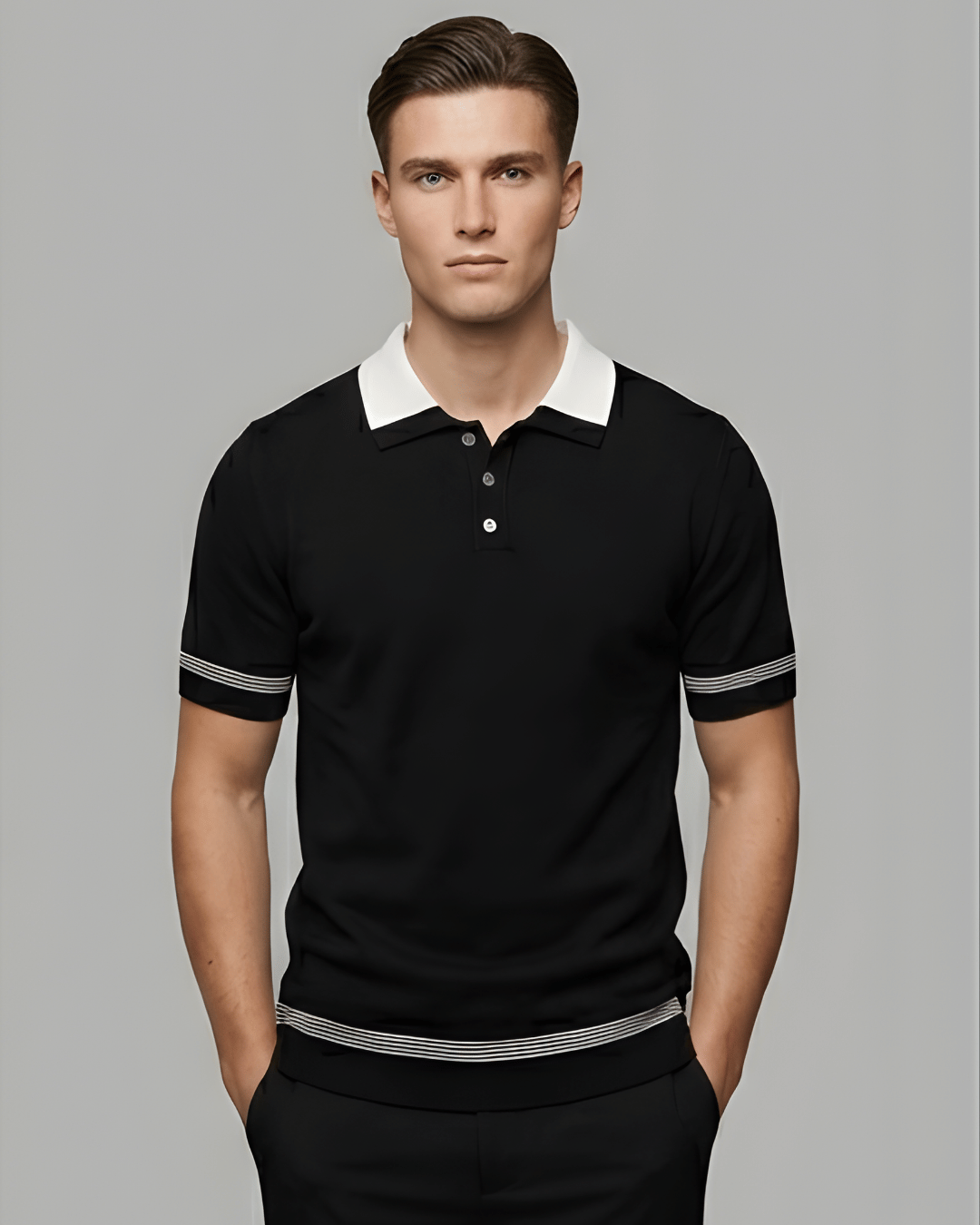 Plain Knit Polo