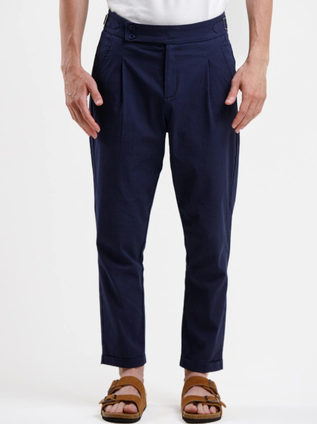 Seersucker Trouser - Blue