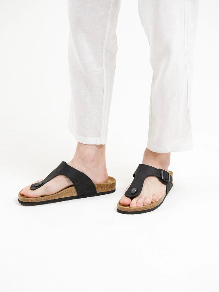 Mono Strap Sandal - Black - Squalo Roma, image 1 of 4