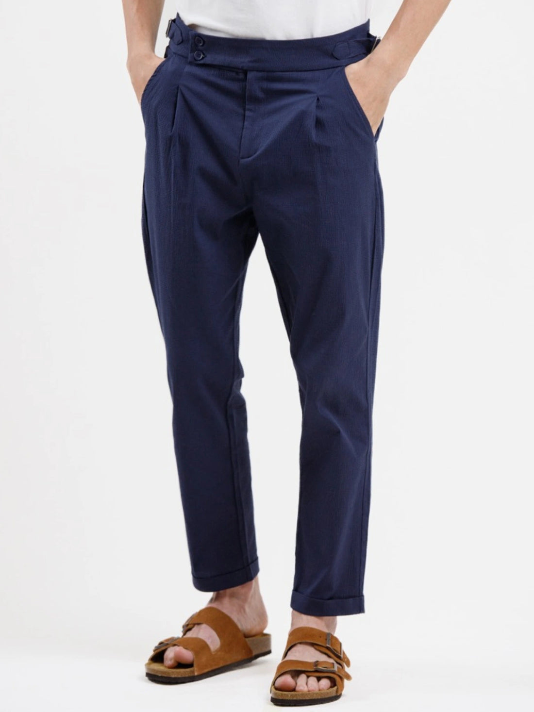 Seersucker Trouser - Blue