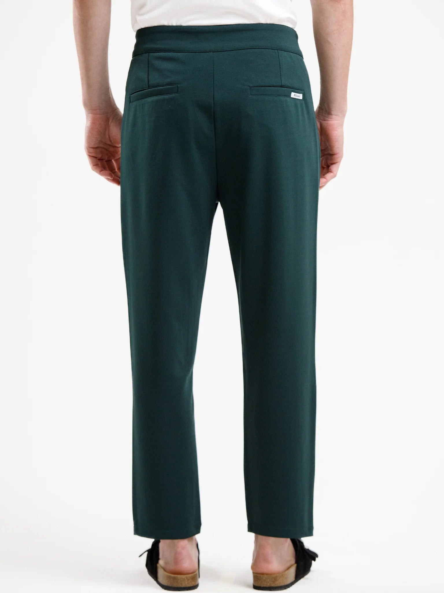 Mid Waist Stretch Pant - Dark Green